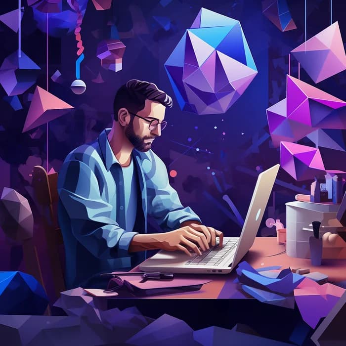 Professionnel préparant un projet chatbot de relation client